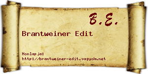 Brantweiner Edit névjegykártya